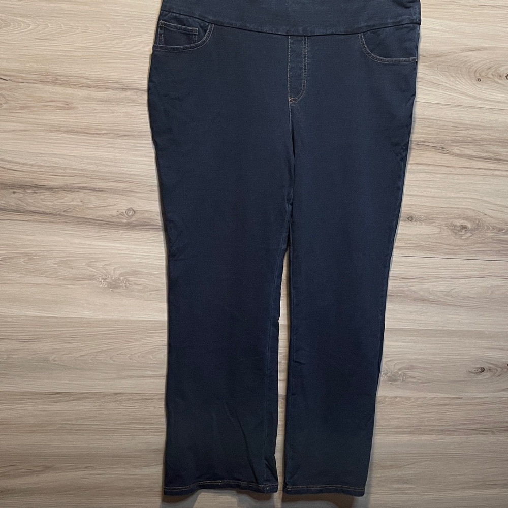 Women’s Denim & Co Pull On Bootcut Knit Jeans, 16P